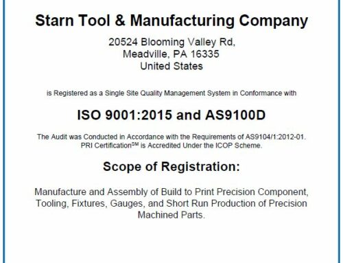 Now AS9100D Certified!